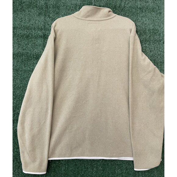 Goodfellow Sweater Shirt Top Beige Tan Pockets Size 2XL 1/4 Zipper NWT Men's - Picture 13 of 14